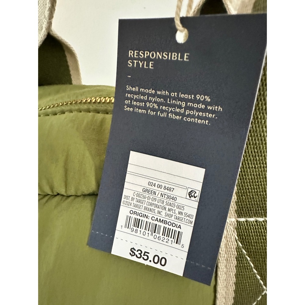 Universal‎ Thread Backpack Green Nylon Top Handle Adjustable Straps - Picture 4 of 5